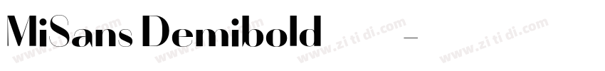 MiSans Demibold小米公司字体转换